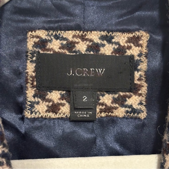 J. Crew Tan and Black Houndstooth Blazer - Picture 3 of 13